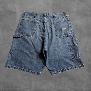 Vintage Wrangler Carpenter Shorts Baggy Denim Relaxed‎ Fit Utility Pockets